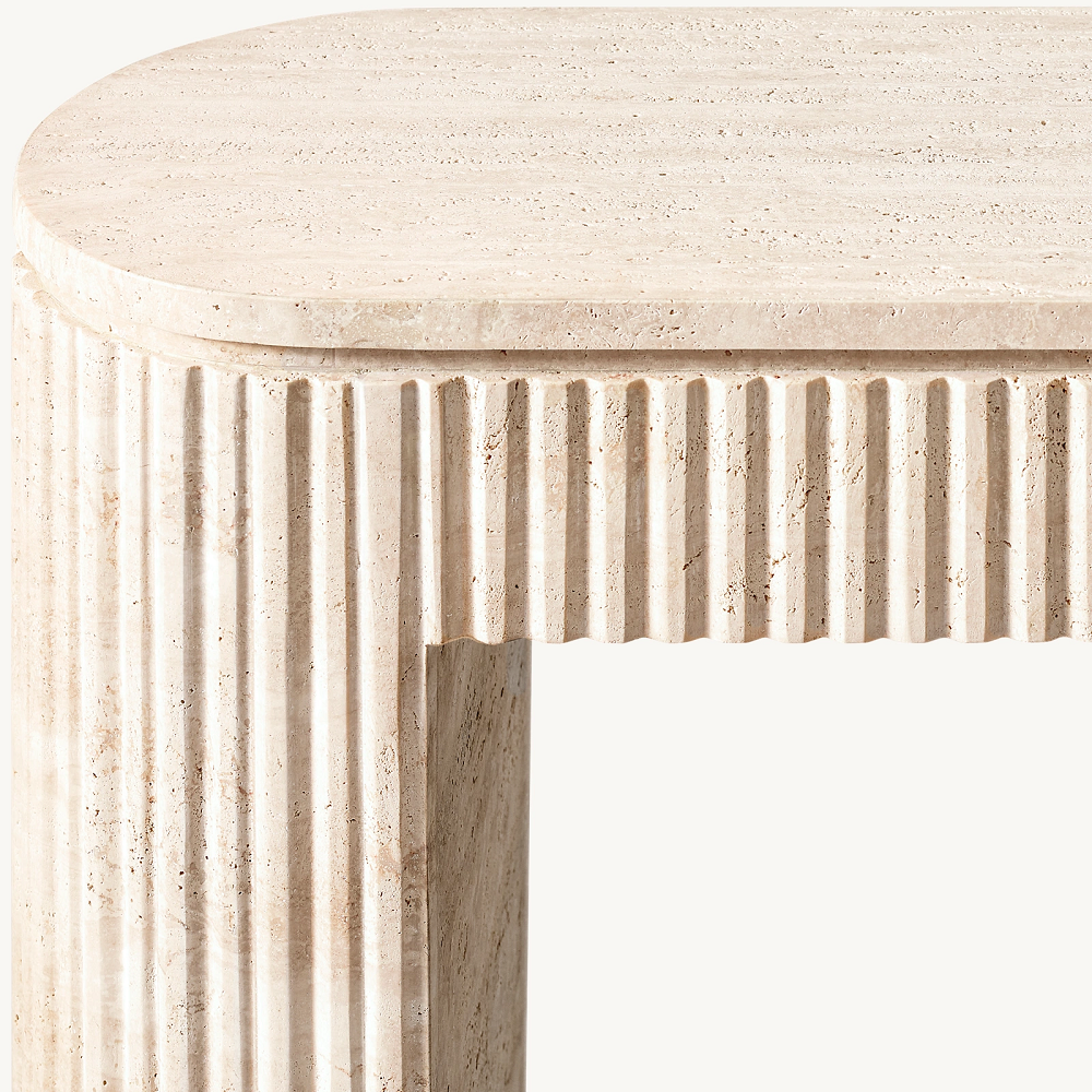 Alvera Stone Pedestal Table