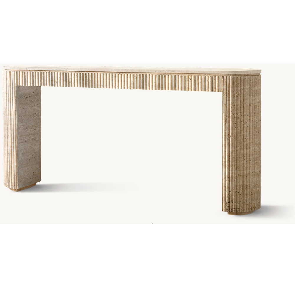 Alvera Stone Pedestal Table