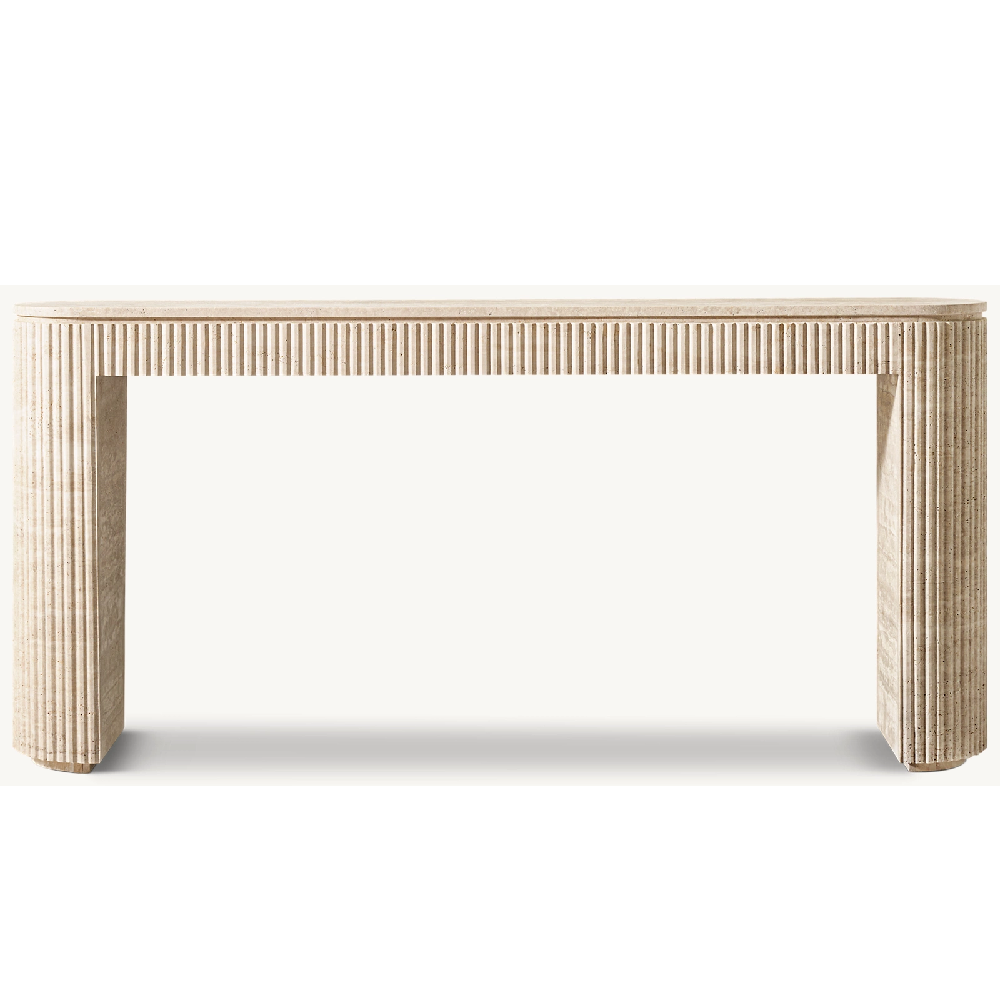 Alvera Stone Pedestal Table